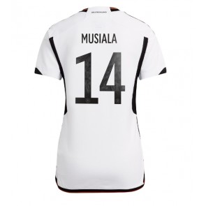Německo Jamal Musiala #14 Dámské Domácí Dres MS 2022 Krátký Rukáv